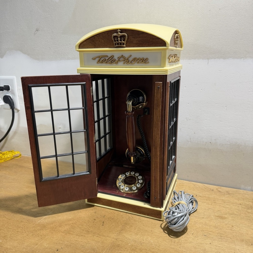 Spirit Of St Louis Telephone Booth Working Light Wall Mountable Phone Novelty
